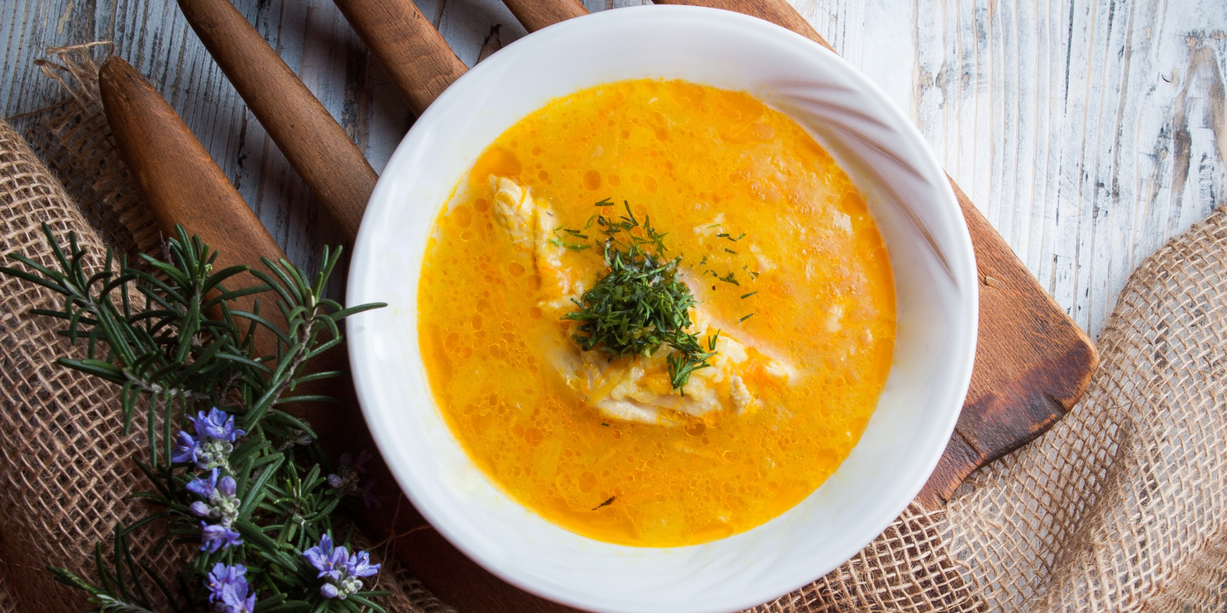 Рецепт согревающего крем-супа с курицей и овощами без сливок